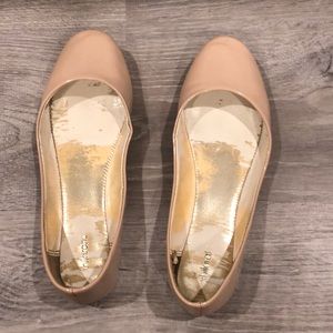 Xhilalaration flat nude ballerina shiny flats